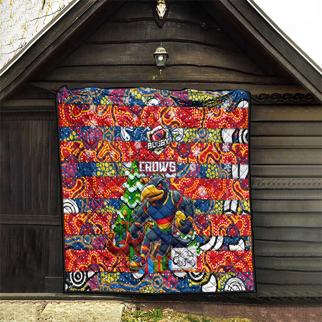 Crows Football Merry Christmas Quilt Indigenous Australian Art