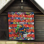 Crows Football Merry Christmas Quilt Indigenous Australian Art