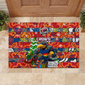 Crows Football Merry Christmas Rubber Doormat Indigenous Australian Art