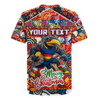 Custom Crows Rugby Merry Christmas Rugby Jersey Indigenous Australian Art