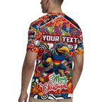 Custom Crows Rugby Merry Christmas Rugby Jersey Indigenous Australian Art