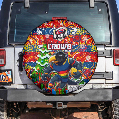 Crows Football Merry Christmas Spare Tire Cover Indigenous Australian Art