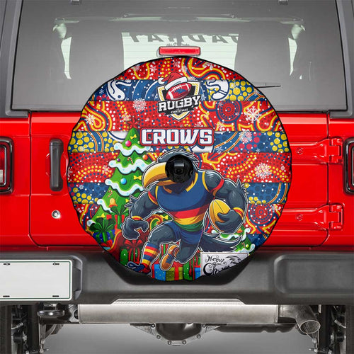 Crows Football Merry Christmas Spare Tire Cover Indigenous Australian Art
