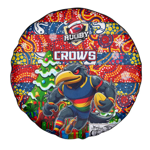 Crows Football Merry Christmas Spare Tire Cover Indigenous Australian Art