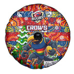 Crows Football Merry Christmas Spare Tire Cover Indigenous Australian Art