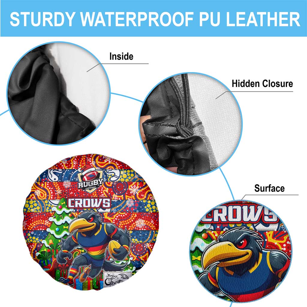 Crows Football Merry Christmas Spare Tire Cover Indigenous Australian Art