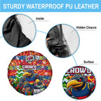Crows Football Merry Christmas Spare Tire Cover Indigenous Australian Art