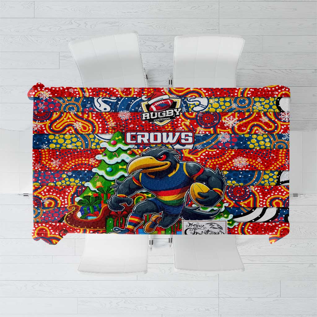 Crows Football Merry Christmas Tablecloth Indigenous Australian Art