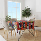 Crows Football Merry Christmas Tablecloth Indigenous Australian Art