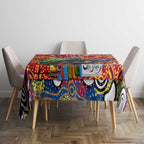 Crows Football Merry Christmas Tablecloth Indigenous Australian Art