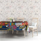 Crows Football Merry Christmas Tablecloth Indigenous Australian Art