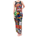 Custom Crows Rugby Merry Christmas Tank Maxi Dress Indigenous Australian Art