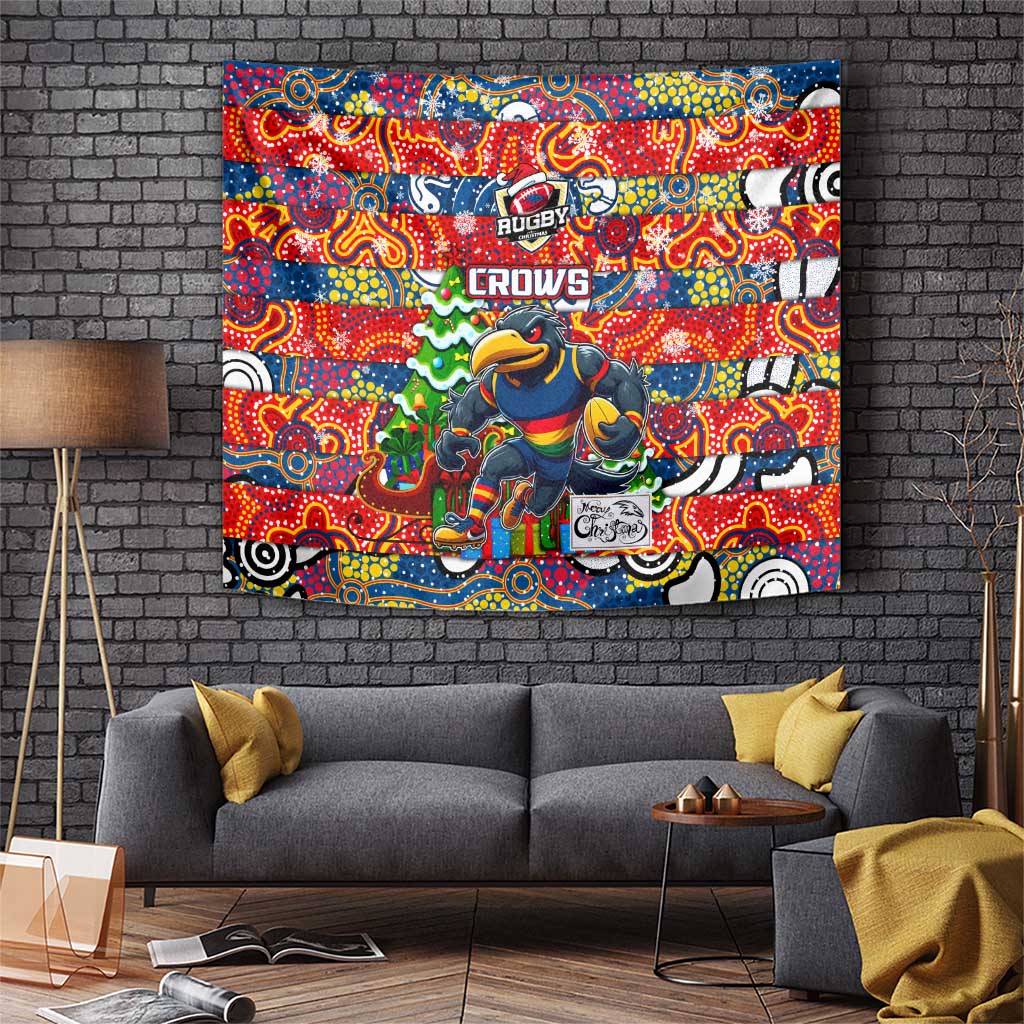 Crows Football Merry Christmas Tapestry Indigenous Australian Art