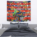 Crows Football Merry Christmas Tapestry Indigenous Australian Art