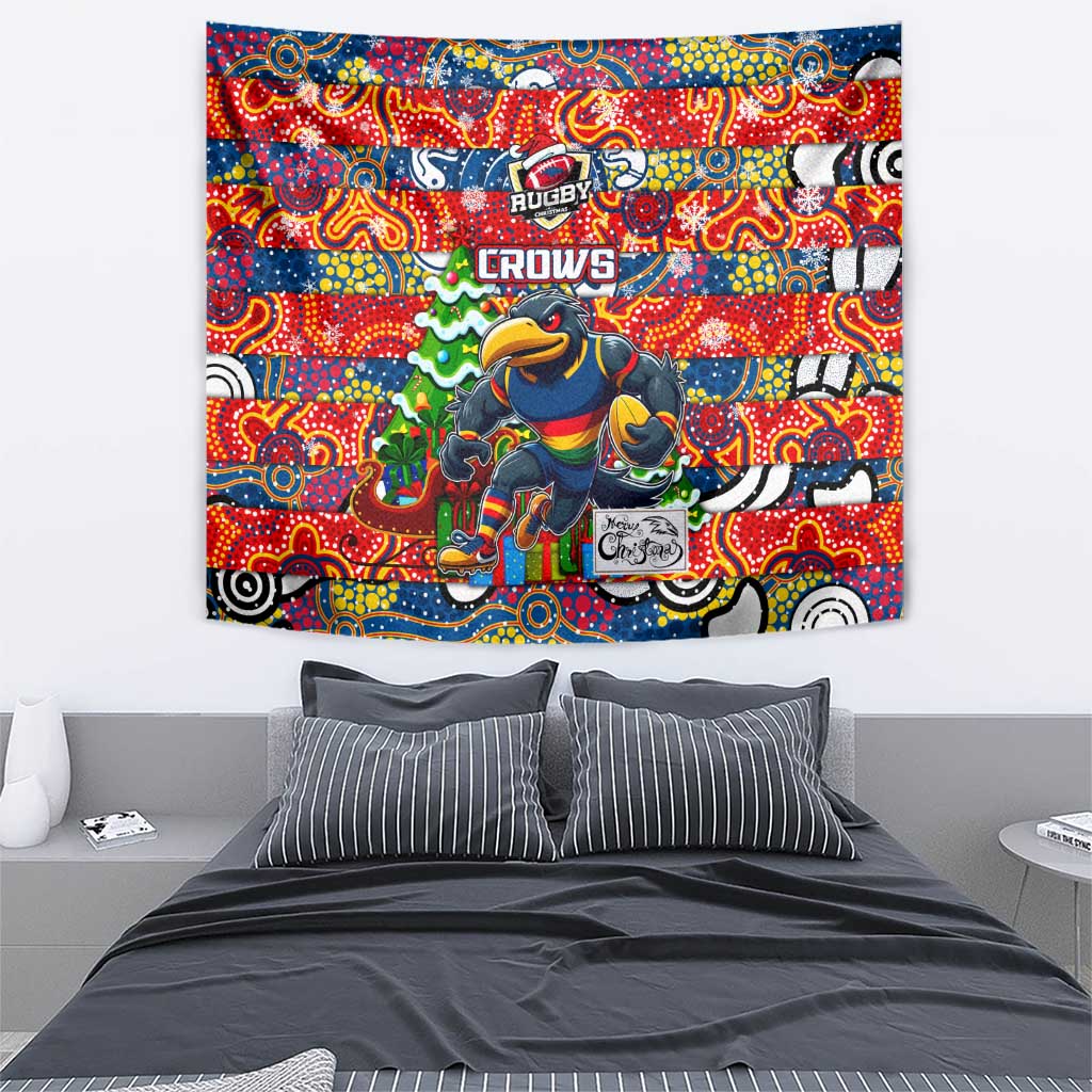 Crows Football Merry Christmas Tapestry Indigenous Australian Art