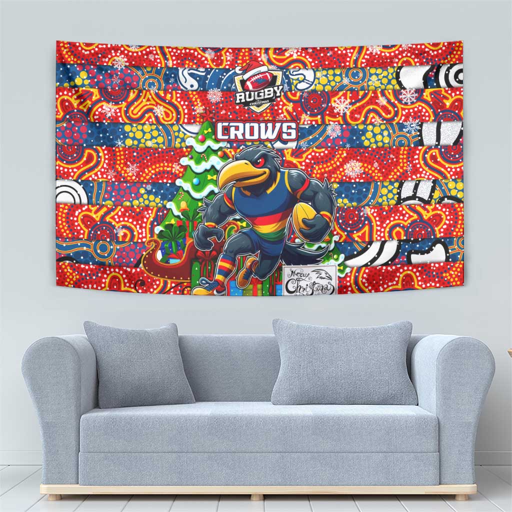 Crows Football Merry Christmas Tapestry Indigenous Australian Art