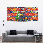Crows Football Merry Christmas Tapestry Indigenous Australian Art