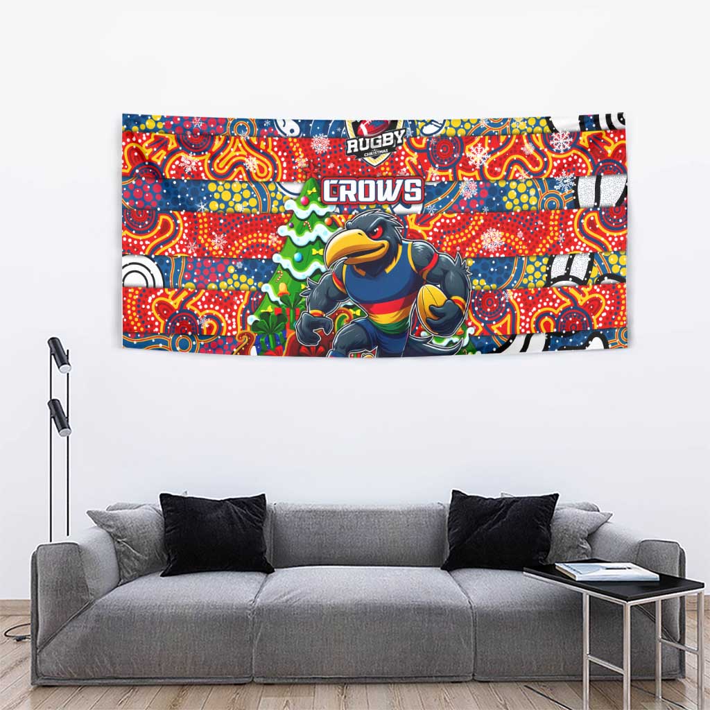 Crows Football Merry Christmas Tapestry Indigenous Australian Art
