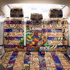 Lions Football Merry Christmas Back Car Seat Cover Indigenous Australian Art