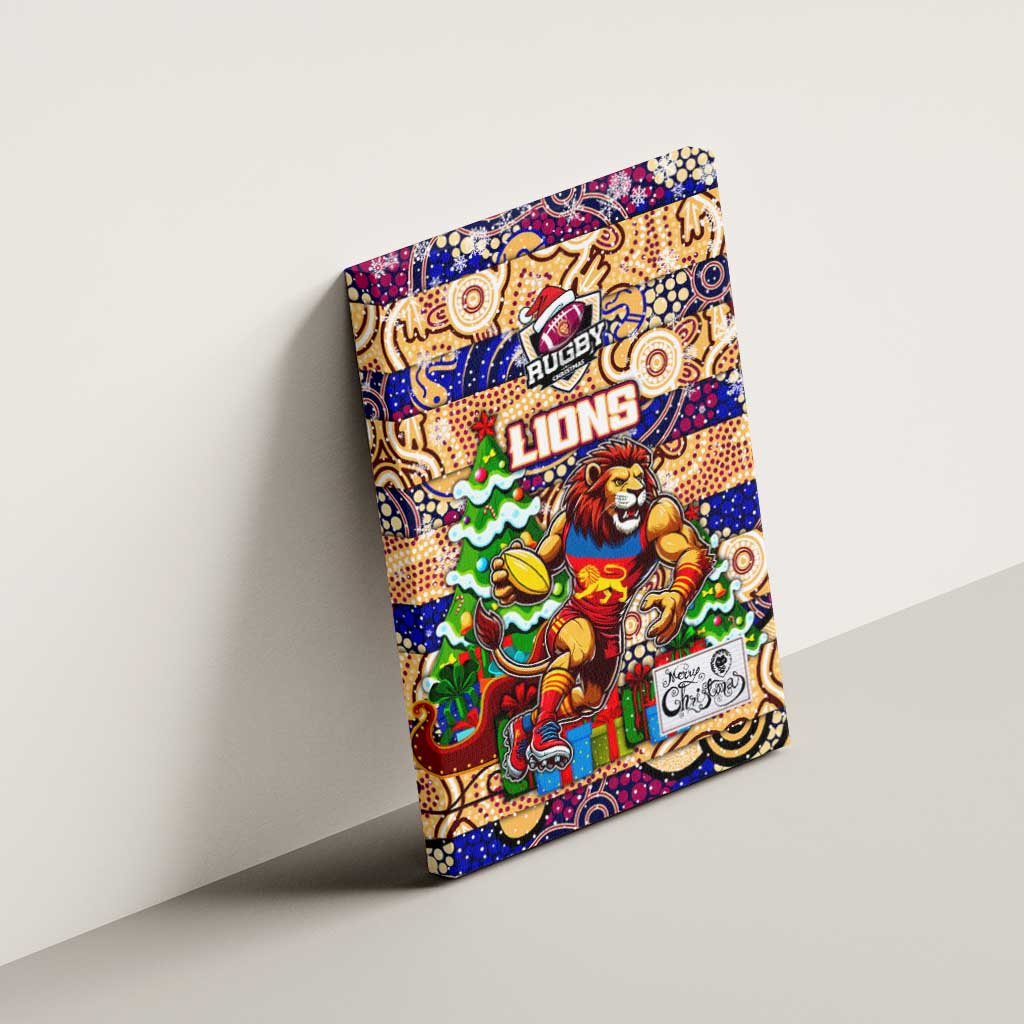 Lions Football Merry Christmas Canvas Wall Art Indigenous Australian Art