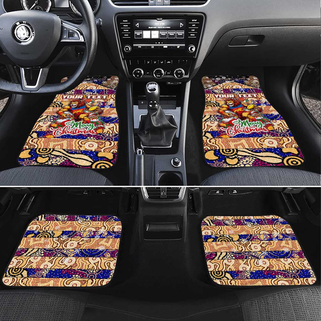 Lions Football Merry Christmas Car Mats Indigenous Australian Art