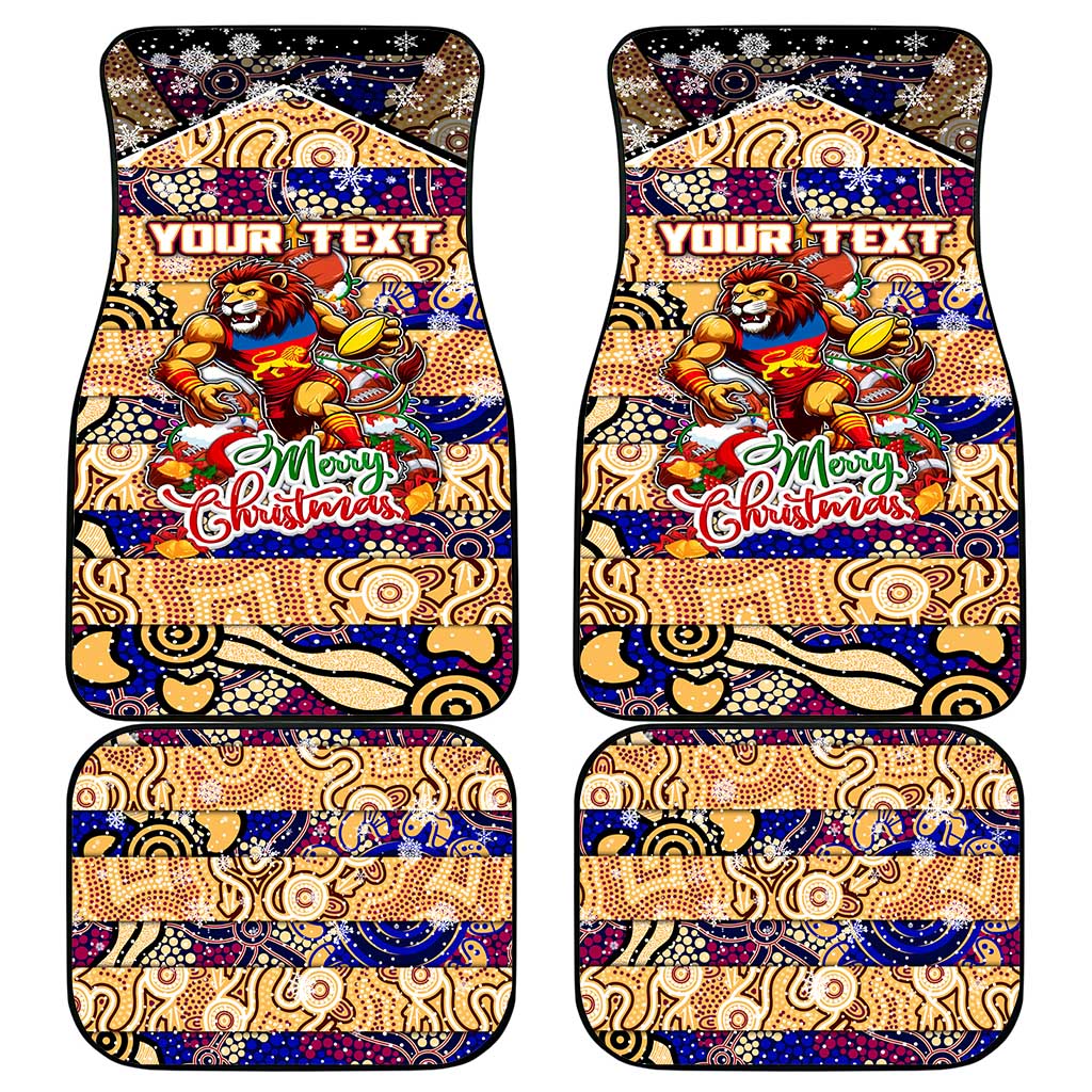 Lions Football Merry Christmas Car Mats Indigenous Australian Art