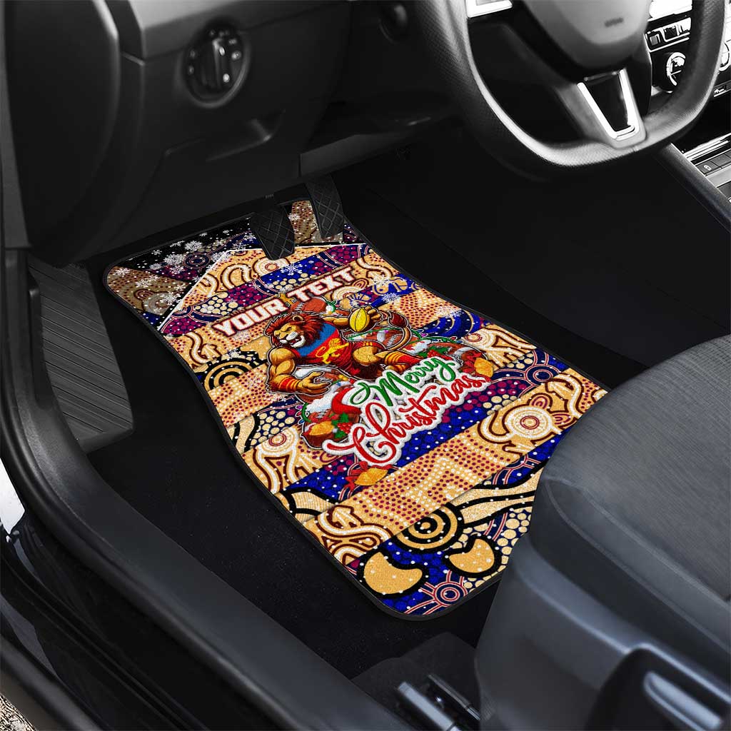 Lions Football Merry Christmas Car Mats Indigenous Australian Art