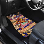 Lions Football Merry Christmas Car Mats Indigenous Australian Art