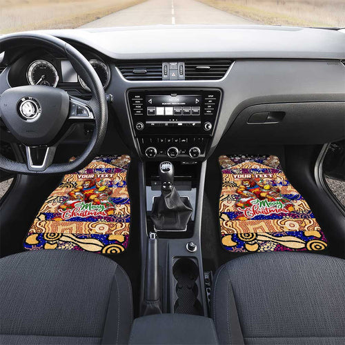 Lions Football Merry Christmas Car Mats Indigenous Australian Art