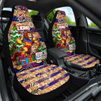 Lions Football Merry Christmas Car Seat Cover Indigenous Australian Art