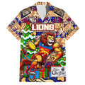 Custom Lions Rugby Merry Christmas Family Matching Tank Maxi Dress and Hawaiian Shirt Indigenous Australian Art