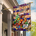 Lions Football Merry Christmas Garden Flag Indigenous Australian Art