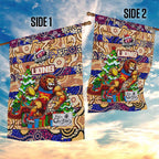 Lions Football Merry Christmas Garden Flag Indigenous Australian Art