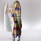 Lions Football Merry Christmas Hooded Blanket Indigenous Australian Art