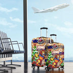 Lions Football Merry Christmas Luggage Cover Indigenous Australian Art