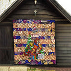 Lions Football Merry Christmas Quilt Indigenous Australian Art