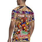 Custom Lions Rugby Merry Christmas Rugby Jersey Indigenous Australian Art