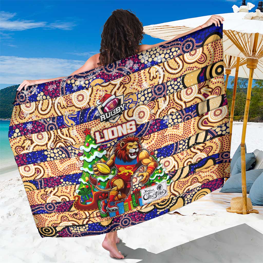 Lions Football Merry Christmas Sarong Indigenous Australian Art