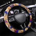 Lions Football Merry Christmas Steering Wheel Cover Indigenous Australian Art