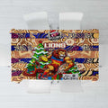Lions Football Merry Christmas Tablecloth Indigenous Australian Art