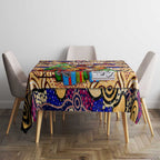 Lions Football Merry Christmas Tablecloth Indigenous Australian Art
