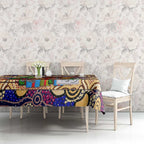 Lions Football Merry Christmas Tablecloth Indigenous Australian Art