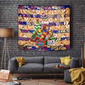 Lions Football Merry Christmas Tapestry Indigenous Australian Art