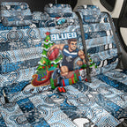 Blues Football Merry Christmas Back Car Seat Cover Indigenous Australian Art