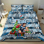 Blues Football Merry Christmas Bedding Set Indigenous Australian Art