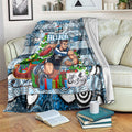Blues Football Merry Christmas Blanket Indigenous Australian Art
