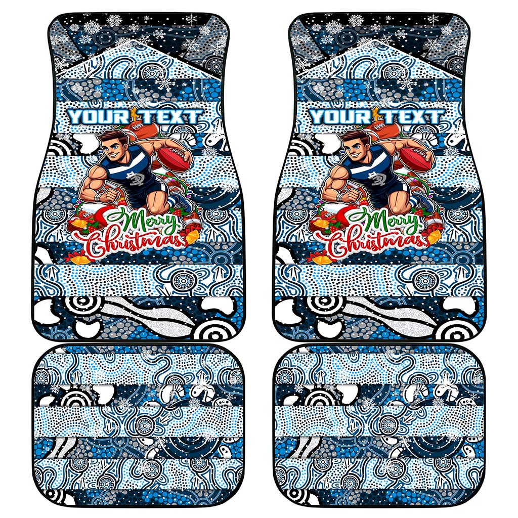 Blues Football Merry Christmas Car Mats Indigenous Australian Art