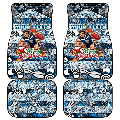 Blues Football Merry Christmas Car Mats Indigenous Australian Art