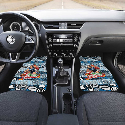Blues Football Merry Christmas Car Mats Indigenous Australian Art