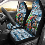 Blues Football Merry Christmas Car Seat Cover Indigenous Australian Art